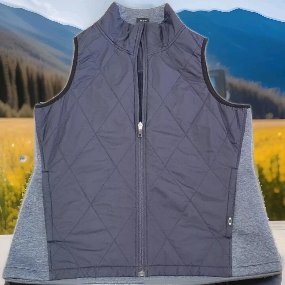 Oakley Vest Women's Large‎ Two-Toned Quilted/Solid Full Zip Outdoors Classic
